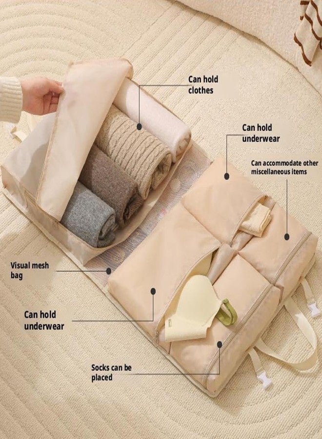 Wisik Enterprise Foldable Organizer Hanging Bag for Travel, Storage Hanging Bags with Pockets - Daily Clothes Sorting Storage, Multi-Compartment Bag for Suitcase Travel Essentials (1 pcs) - Image 4